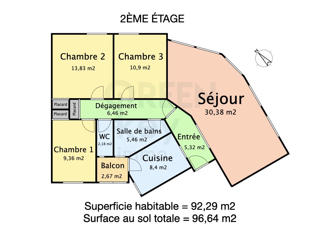 Appartement à vendre, 96m², Nantes