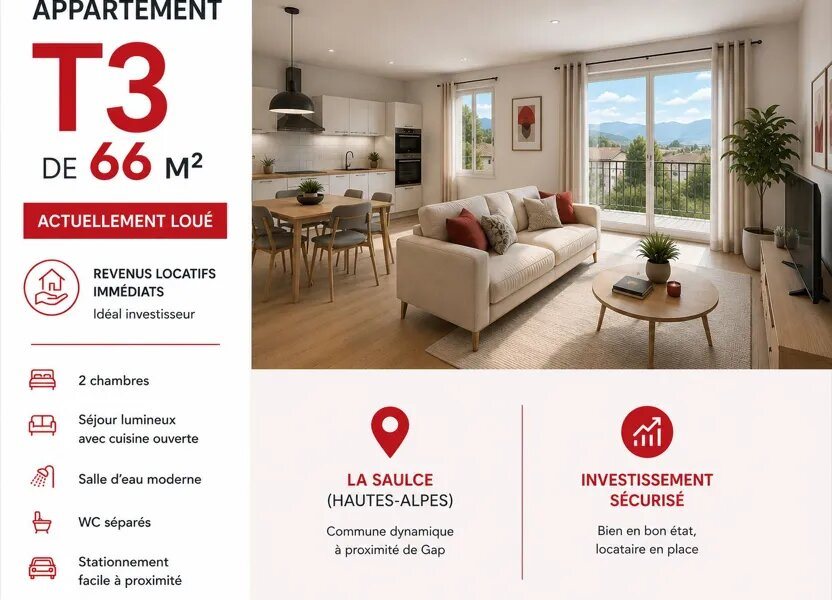 Appartement à vendre, 66m², La Saulce