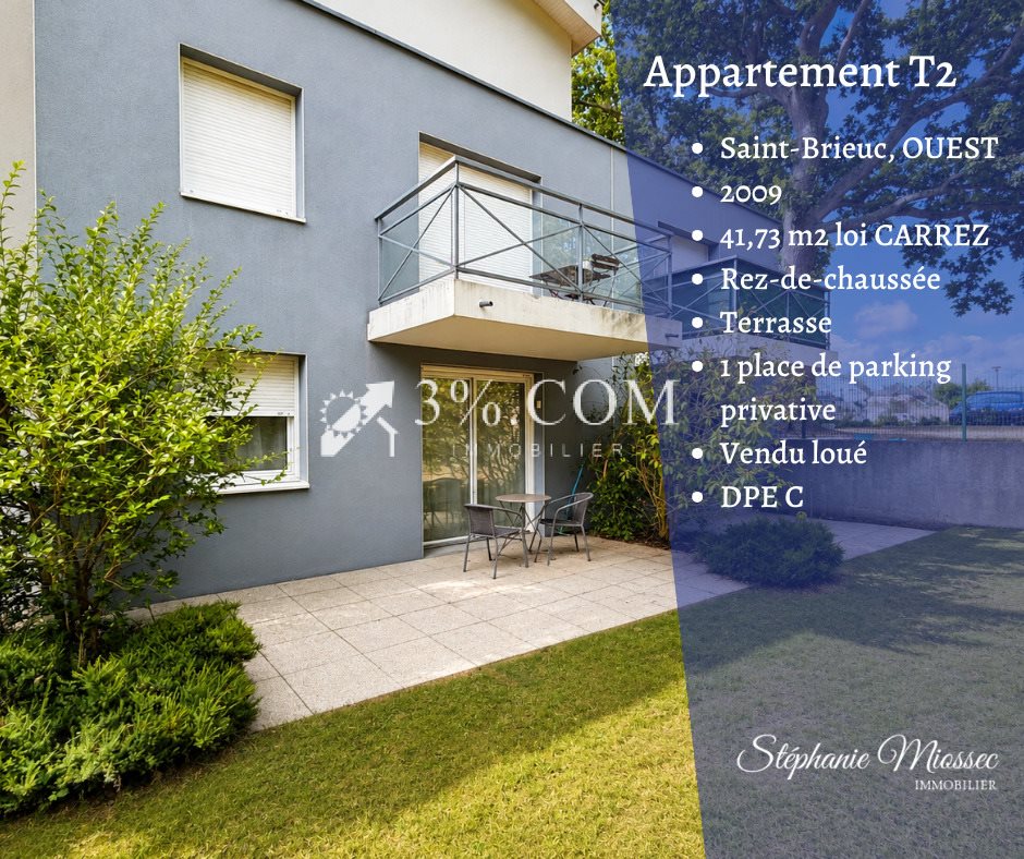 Appartement à vendre, 41m², Saint-Brieuc