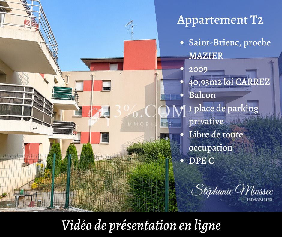 Appartement à vendre, 40m², Saint-Brieuc