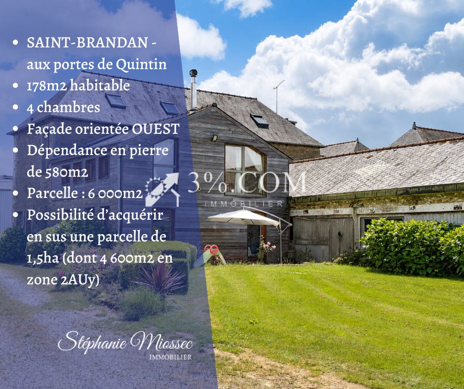Maison à vendre, 178m², Saint-Brandan