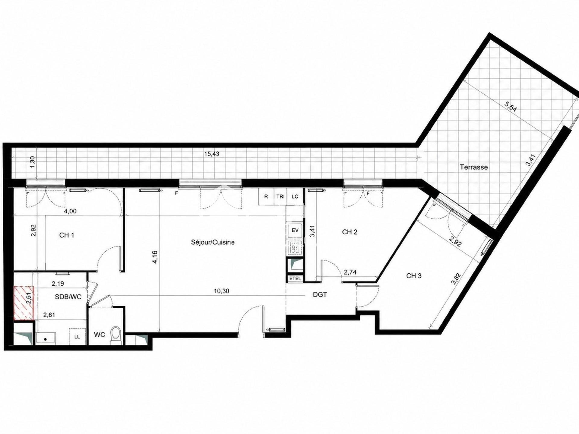Appartement à vendre, 84m², Gonesse