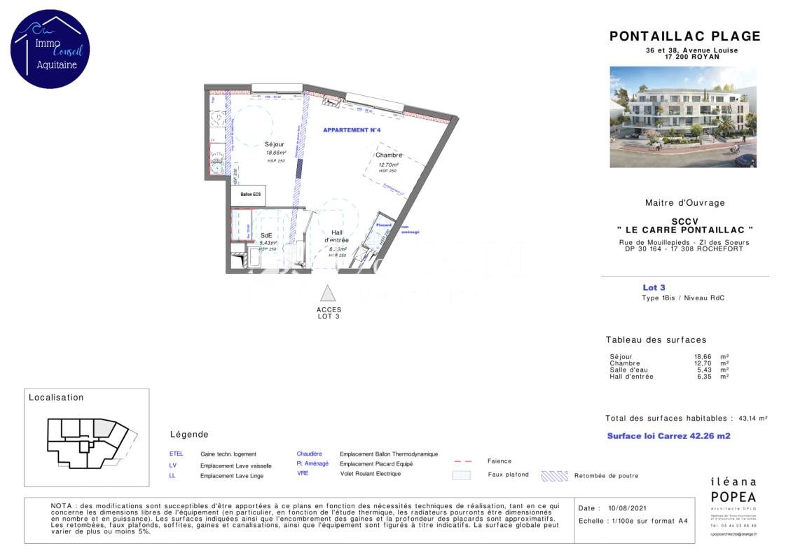 Appartement à vendre, 42m², Royan