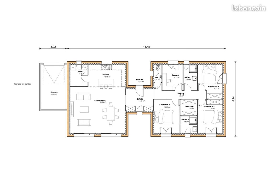 Maison à vendre, 120m², Sainte-Colombe-en-Bruilhois