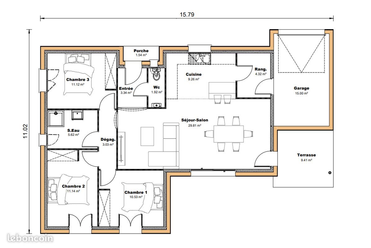 Maison à vendre, 90m², Saint-Martin-d'Oney