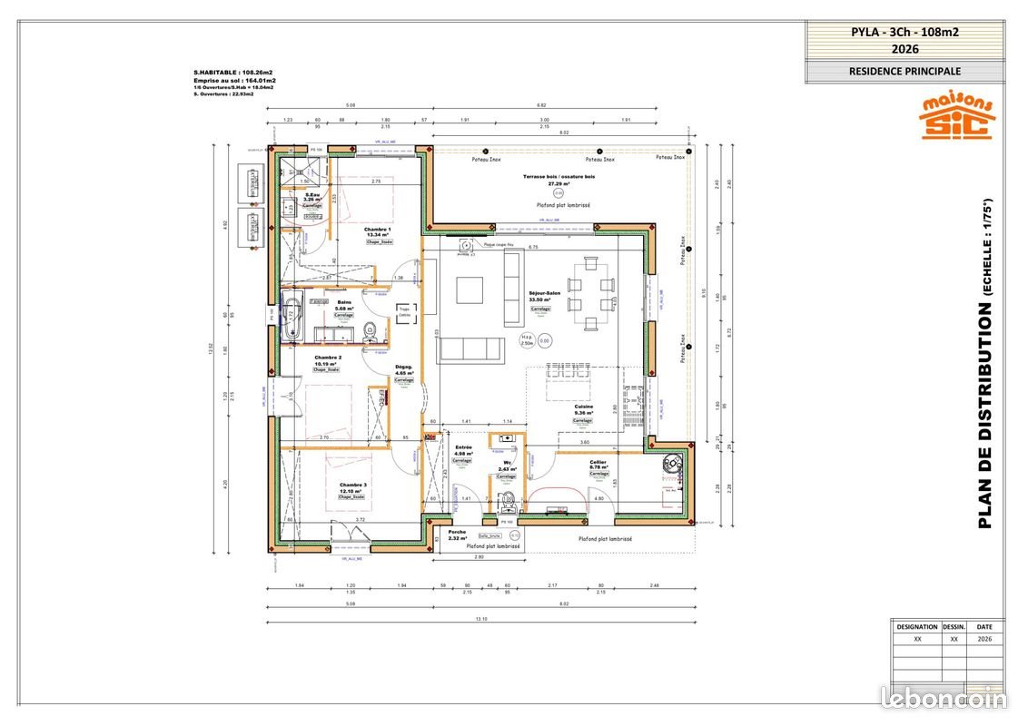 Maison à vendre, 108m², Laluque