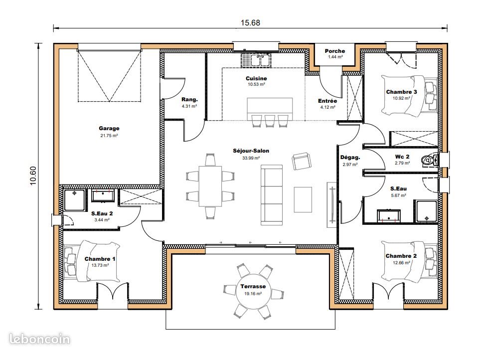 Maison à vendre, 105m², Saint-Avit