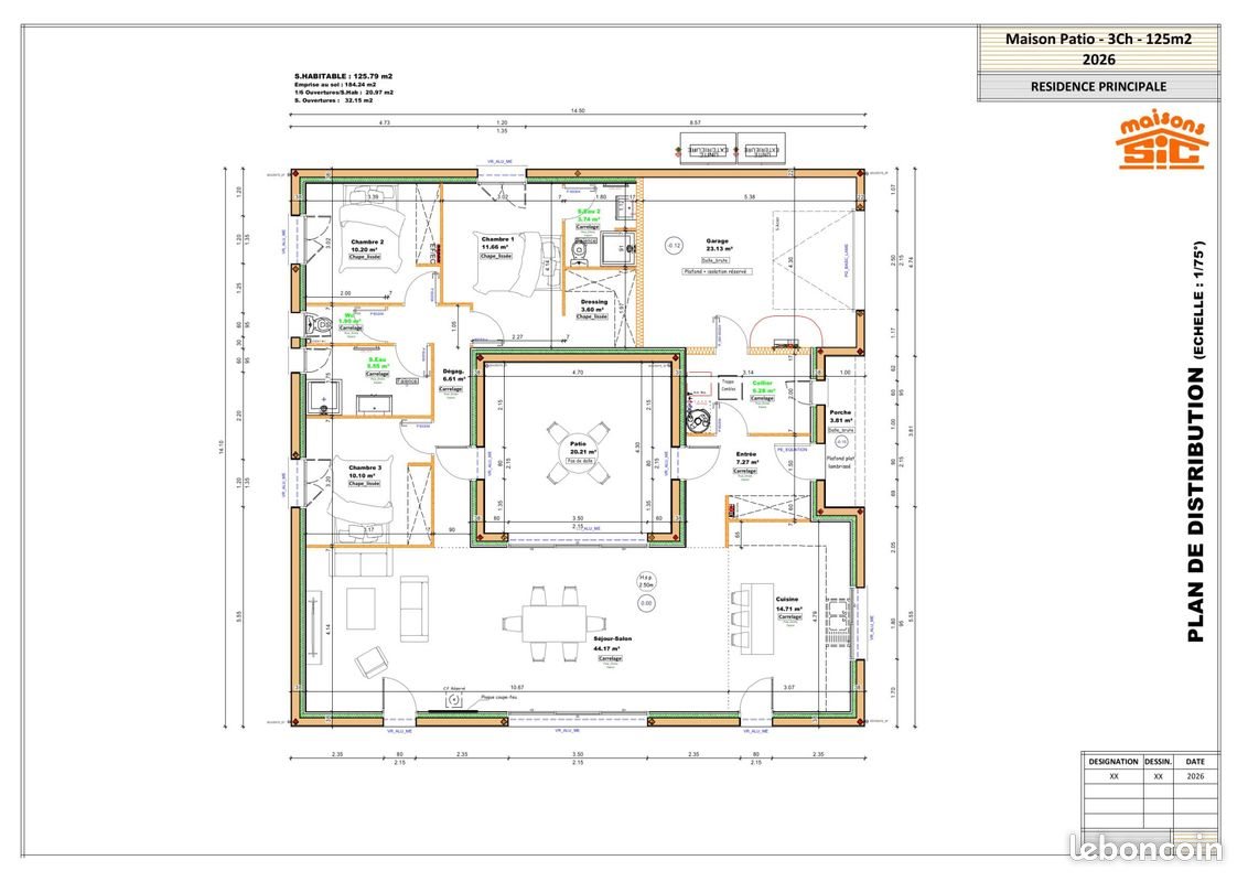 Maison à vendre, 125m², Sanguinet