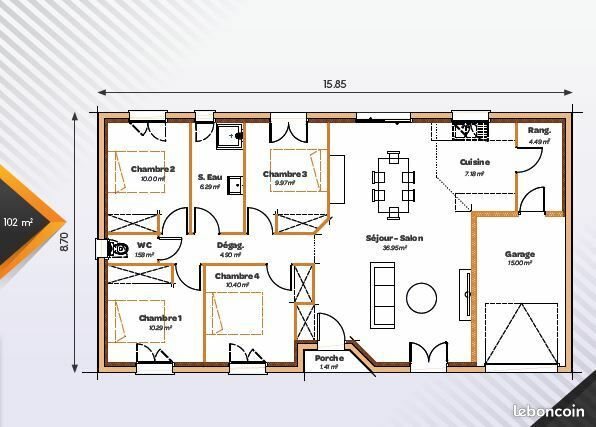 Maison à vendre, 102m², Fumel