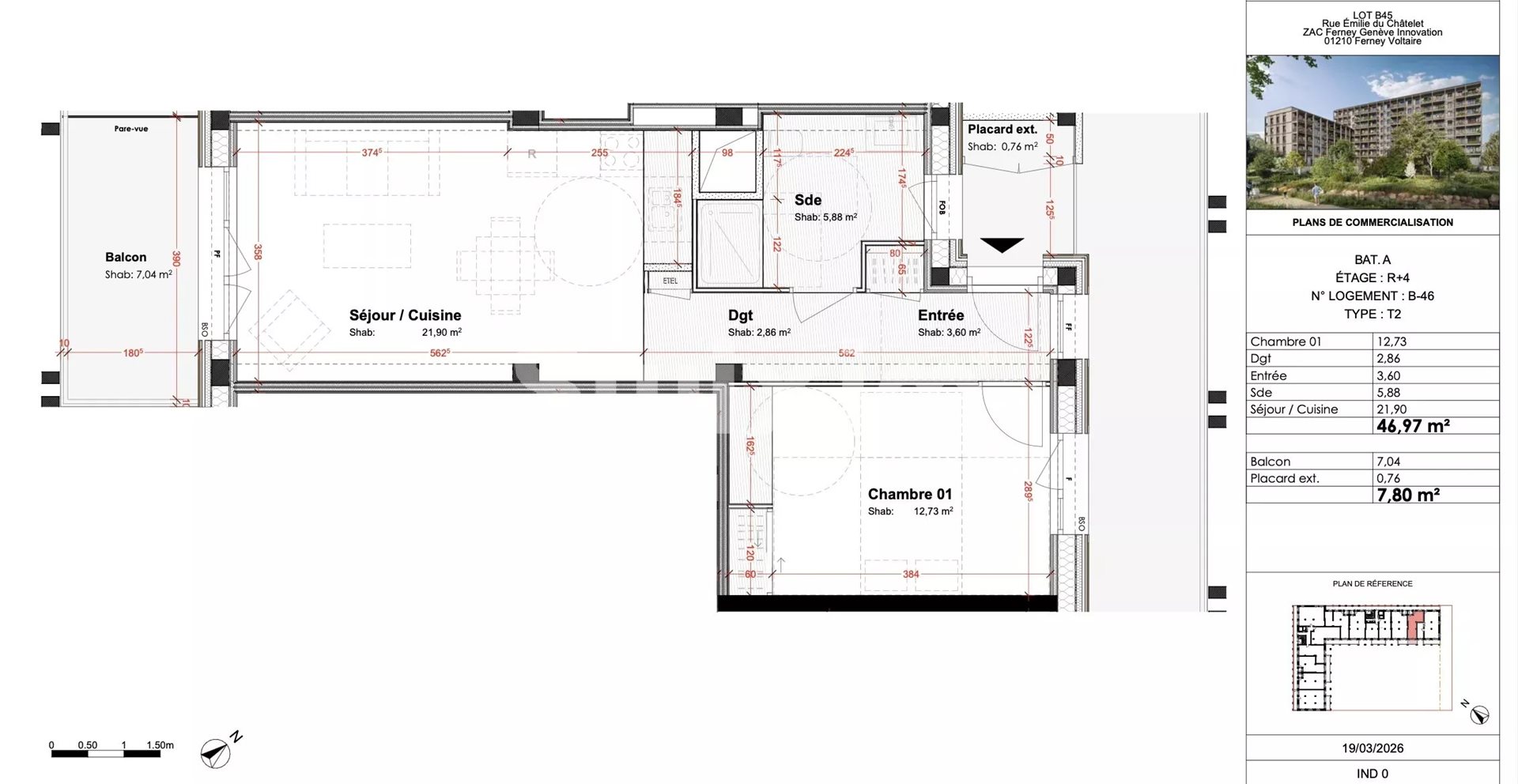 Appartement à vendre, 48m², Ferney-Voltaire