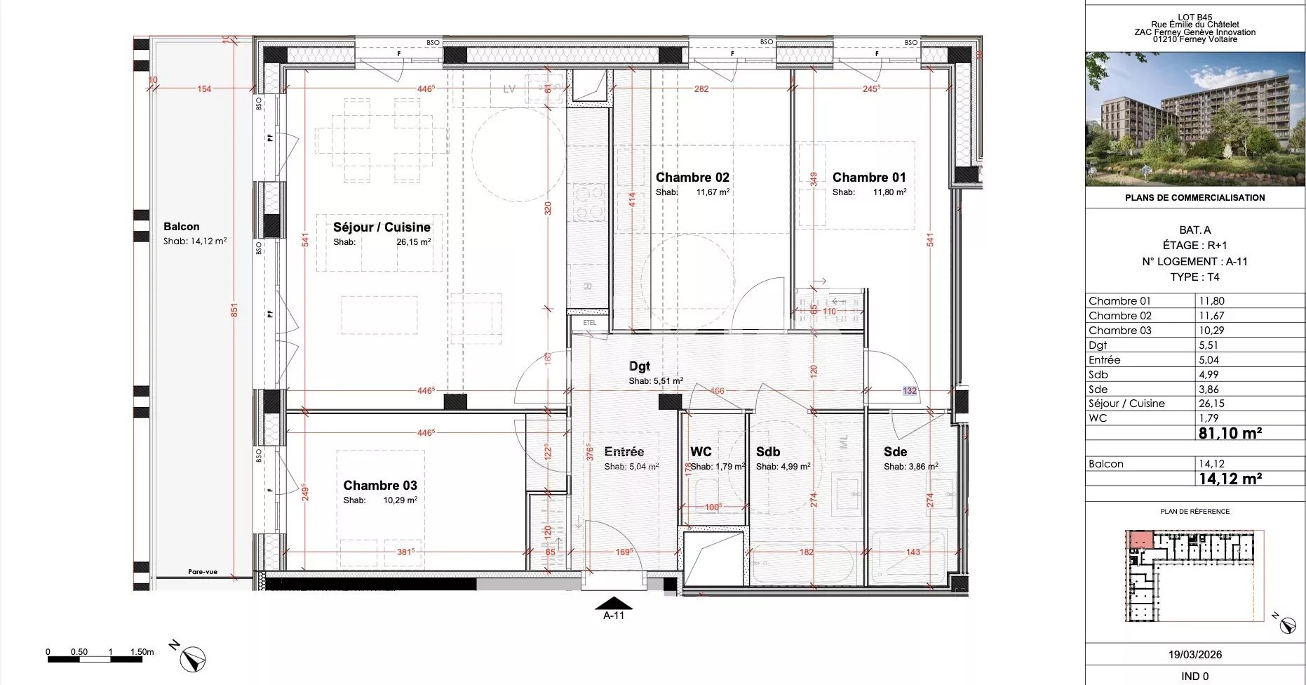 Appartement à vendre, 81m², Ferney-Voltaire