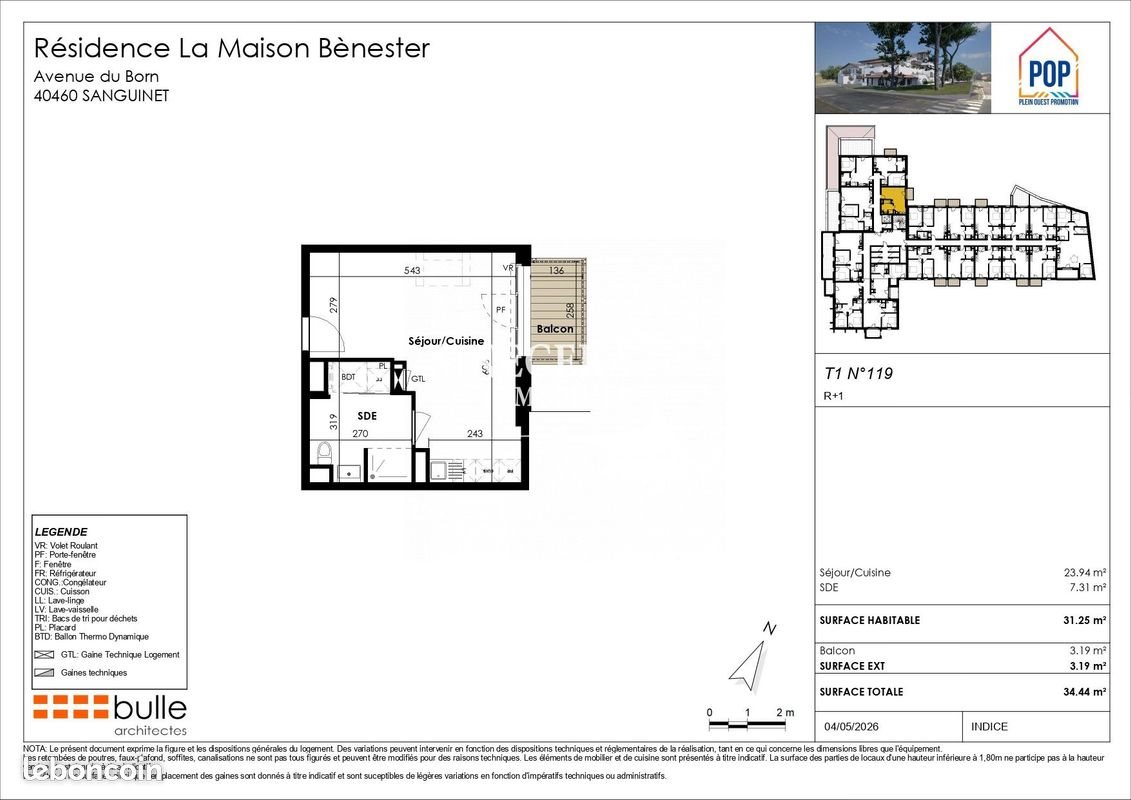 Appartement à vendre, 31m², Sanguinet
