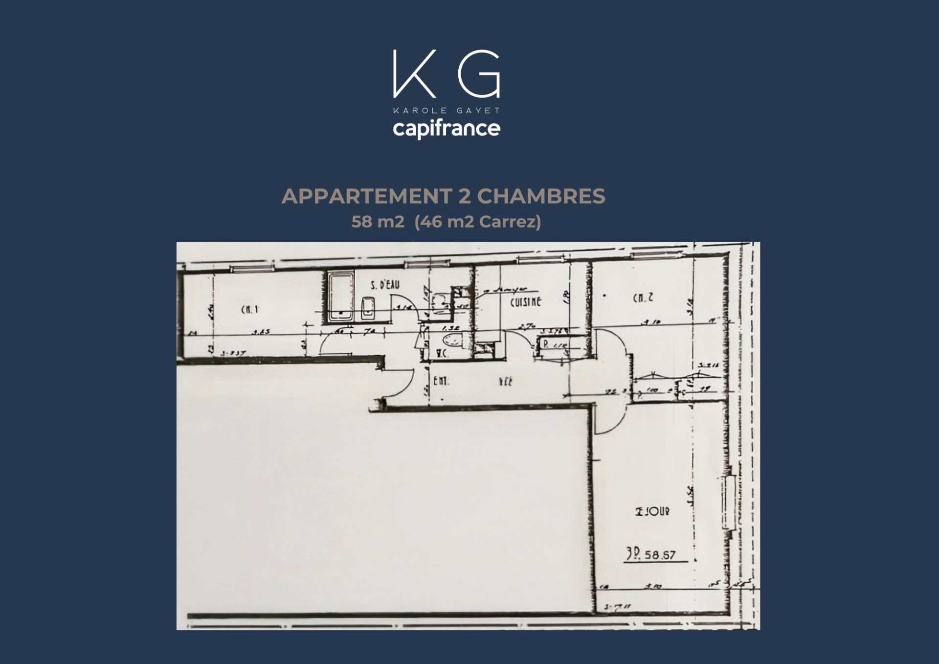 Appartement à vendre, 58m², Deauville