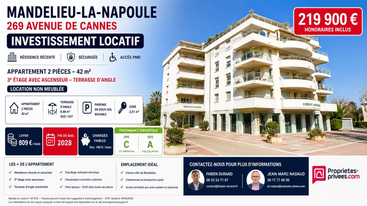 Appartement à vendre, 42m², Mandelieu-la-Napoule