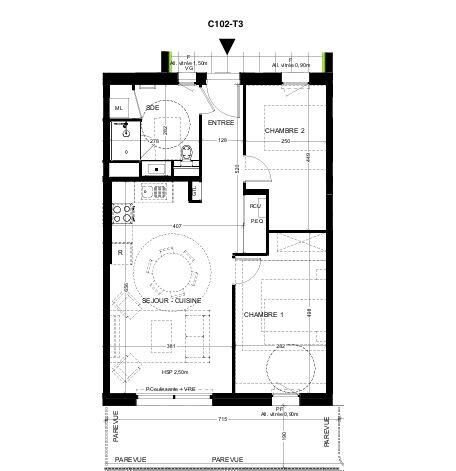 Appartement à vendre, 61m², La Rochelle