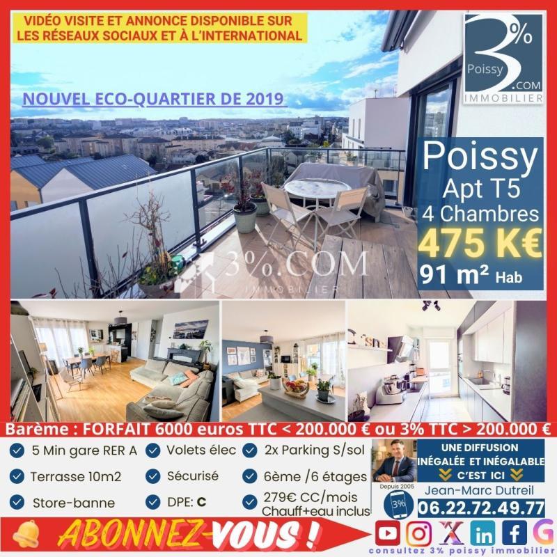 Appartement à vendre, 91m², Poissy