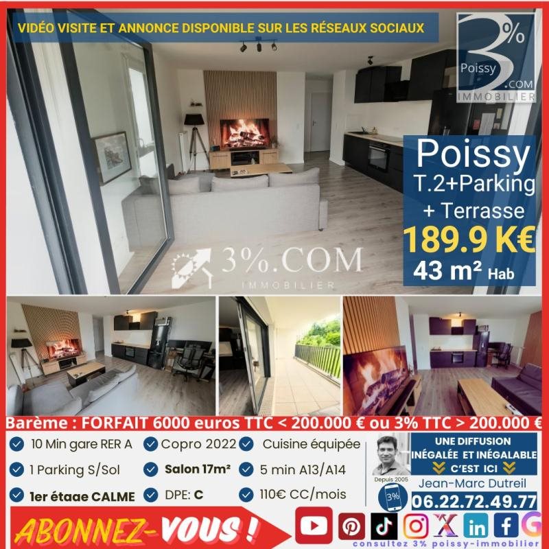 Appartement à vendre, 43m², Poissy
