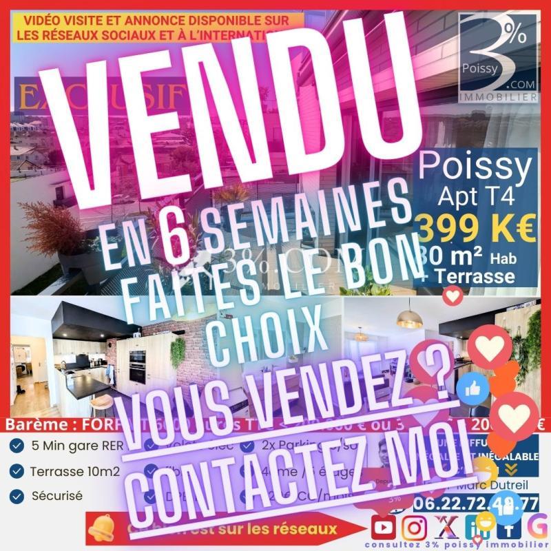 Appartement à vendre, 80m², Poissy