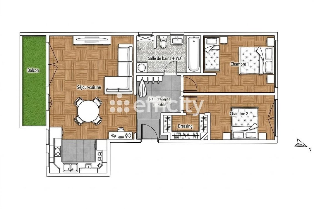 Appartement à vendre, 67m², Villejuif