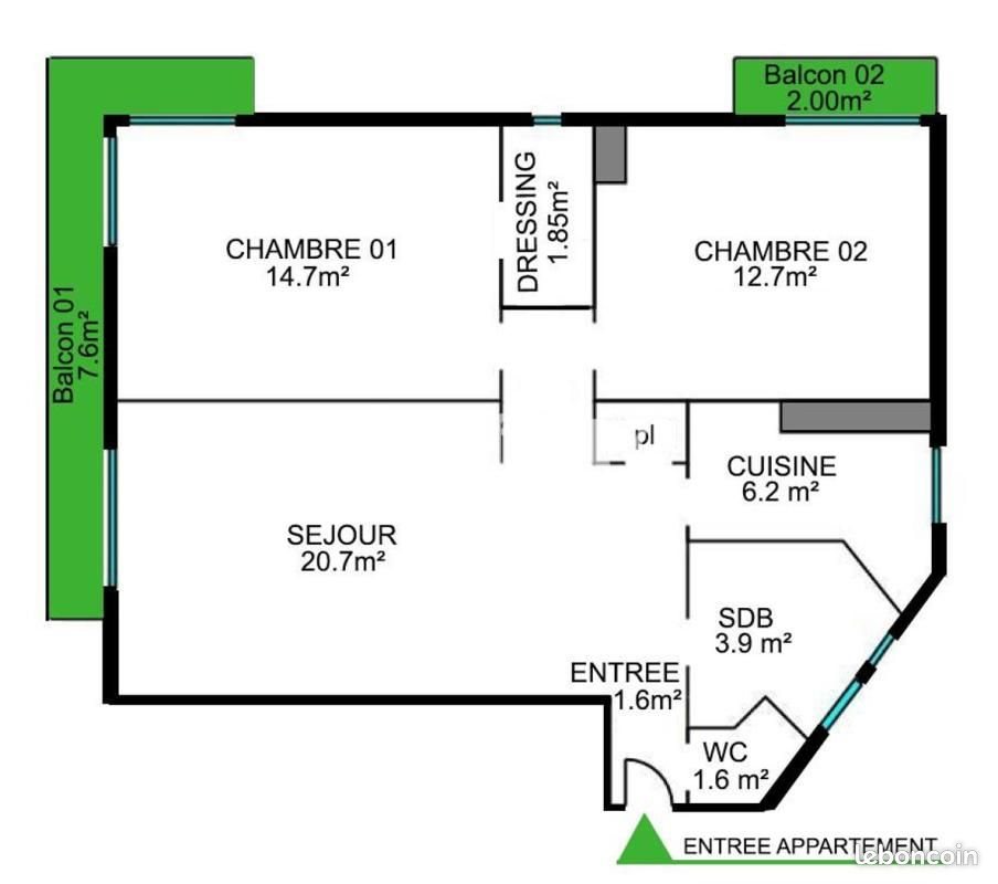 Appartement à vendre, 65m², Boulogne-Billancourt