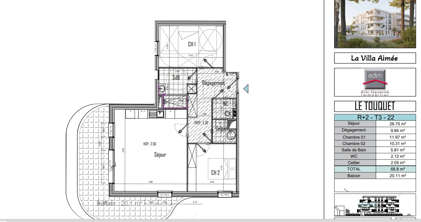Maison à vendre, 69m², Le Touquet-Paris-Plage