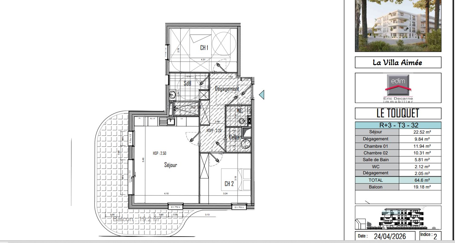 Maison à vendre, 65m², Le Touquet-Paris-Plage