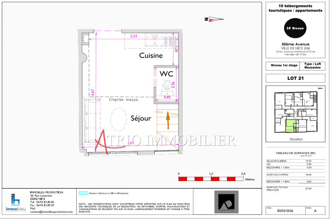 Appartement à vendre, 25m², Nice
