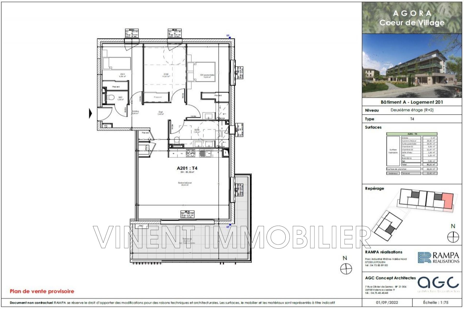 Appartement à vendre, 86m², Allan