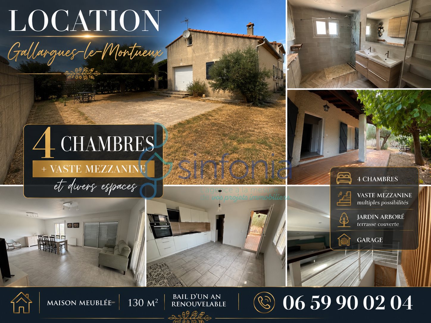 Maison à louer, 130m², Gallargues-le-Montueux