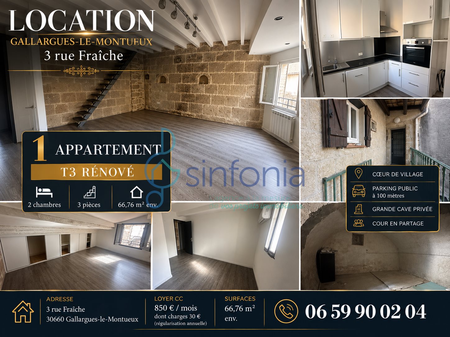Appartement à louer, 66m², Gallargues-le-Montueux