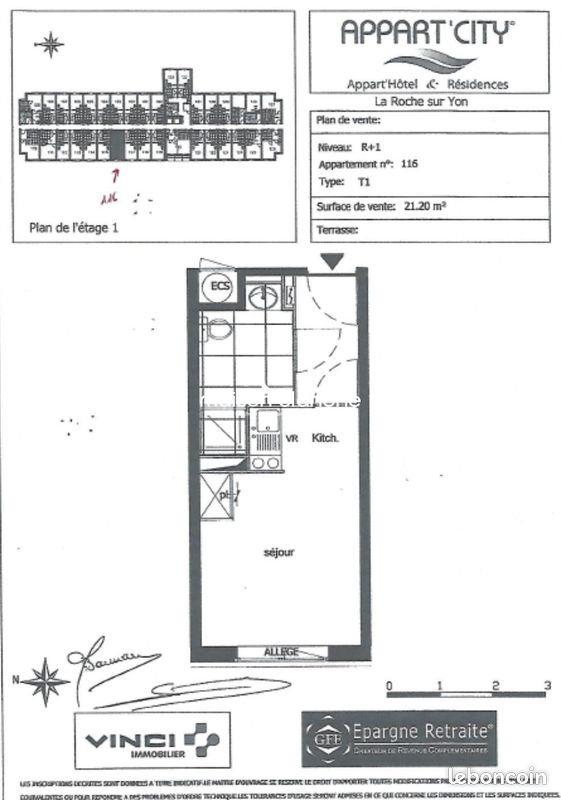 Appartement à vendre, 20m², La Roche-sur-Yon