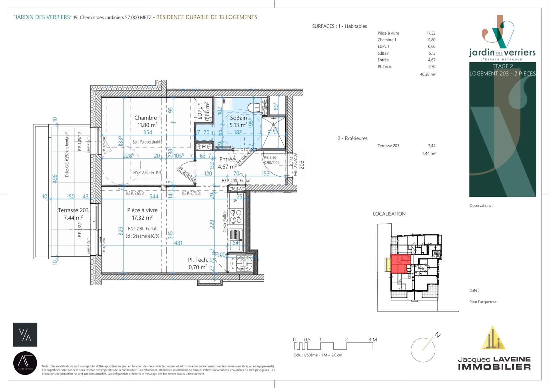 Appartement à vendre, 40m², Metz