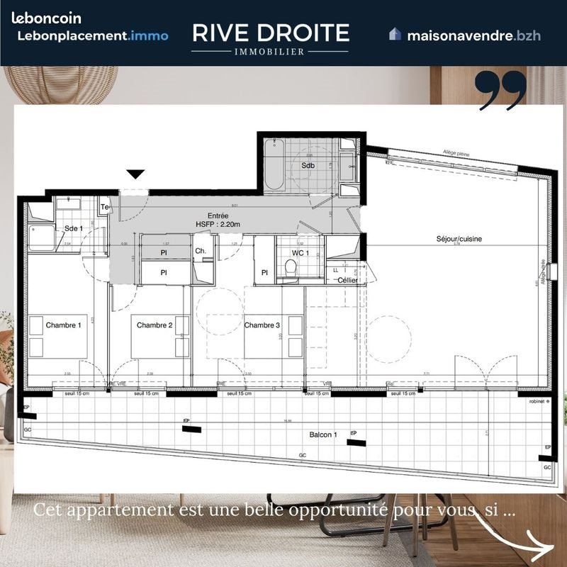 Appartement à vendre, 105m², Rennes