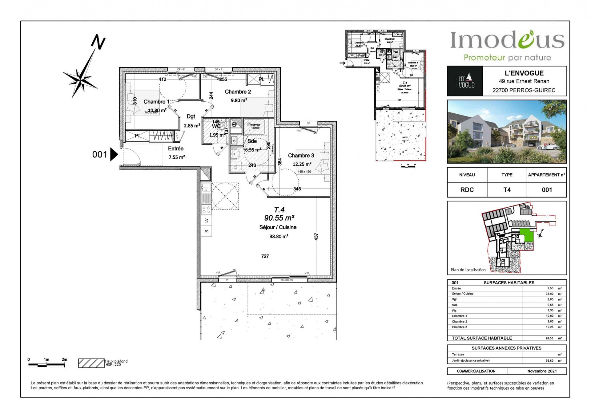 Appartement à vendre, 90m², Perros-Guirec