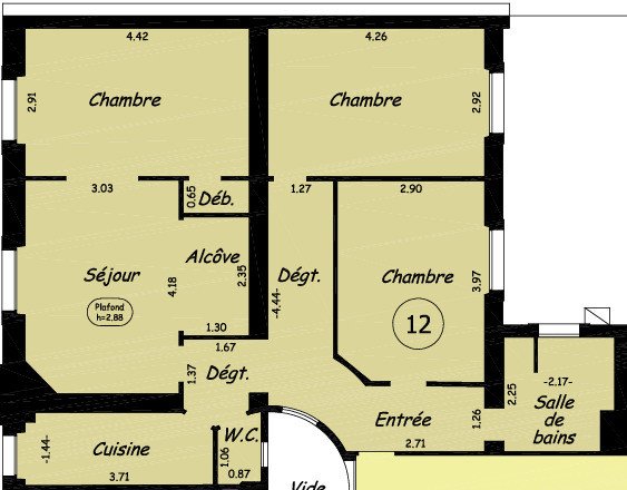 Appartement à vendre, 76m², Paris 13ème