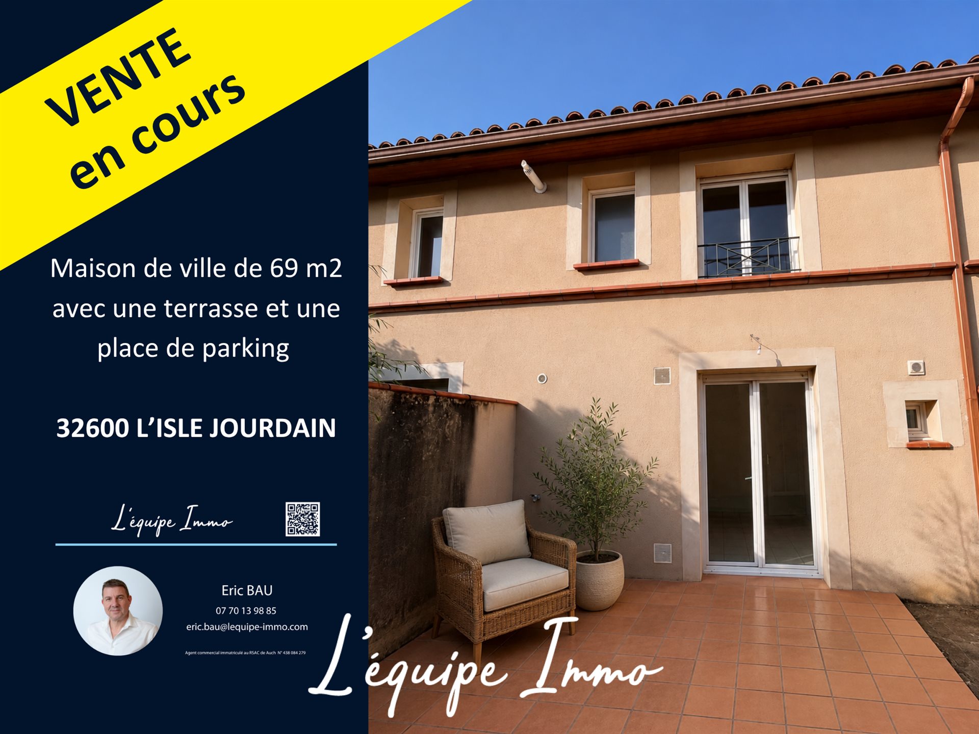 Maison à vendre, 69m², L'Isle-Jourdain