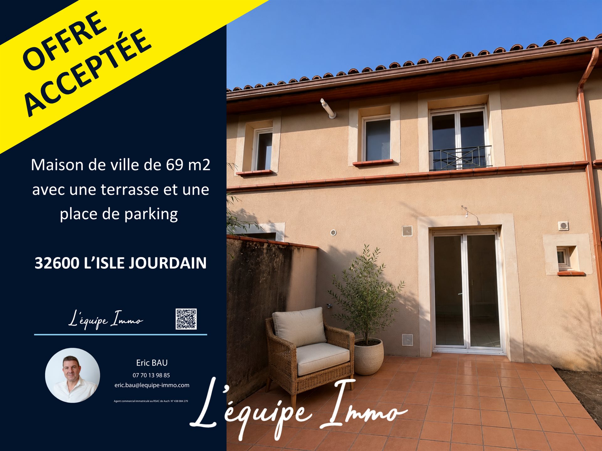 Maison à vendre, 69m², L'Isle-Jourdain