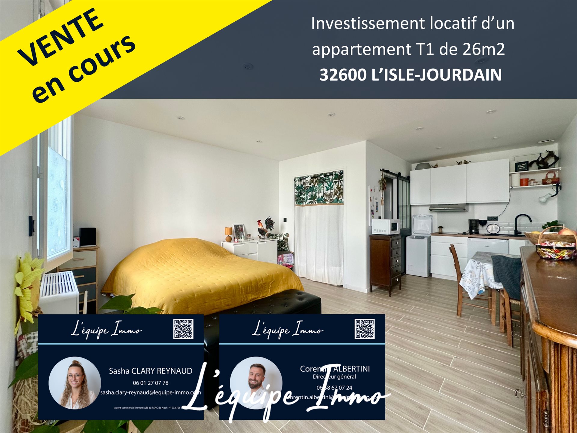 Appartement à vendre, 26m², L'Isle-Jourdain