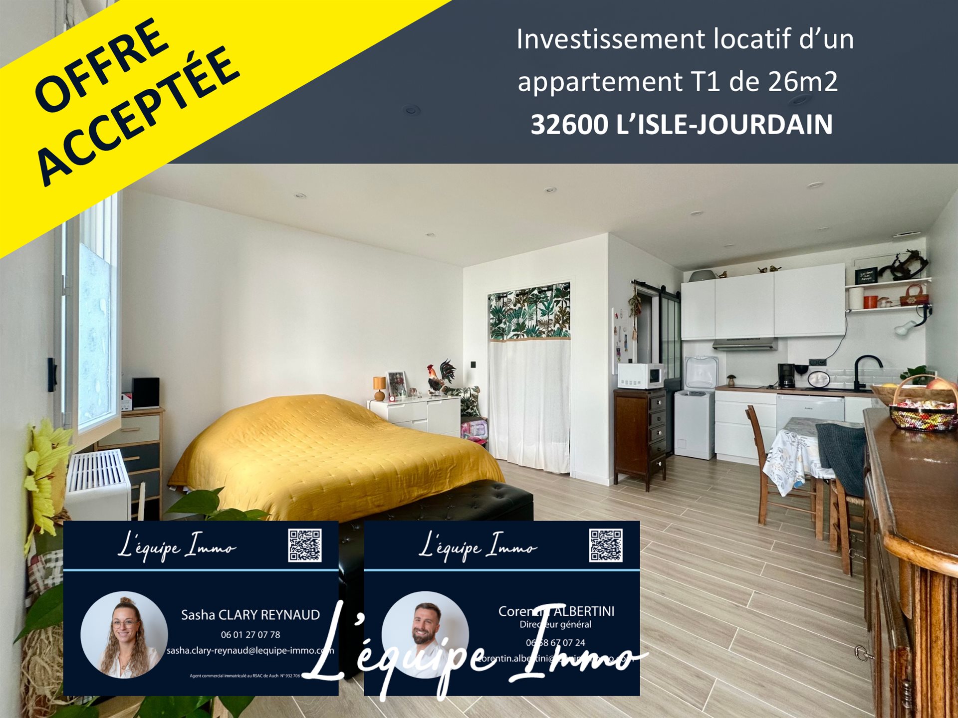 Appartement à vendre, 26m², L'Isle-Jourdain