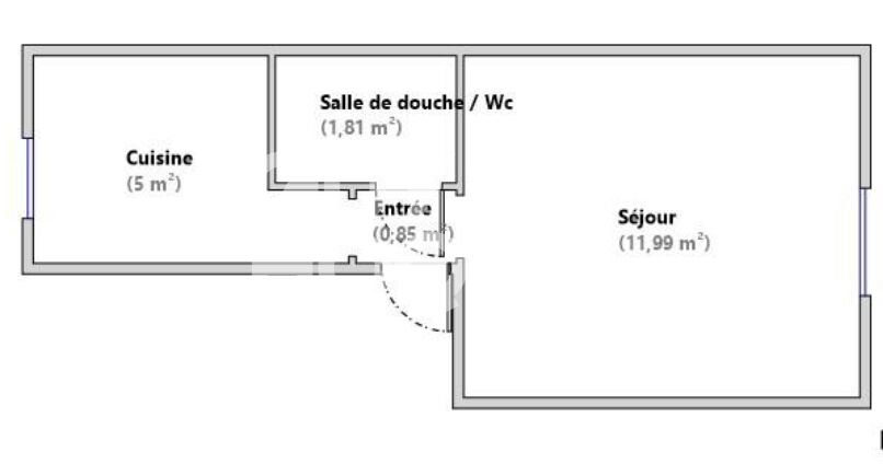 Appartement à vendre, 19m², Saint-Ouen-sur-Seine