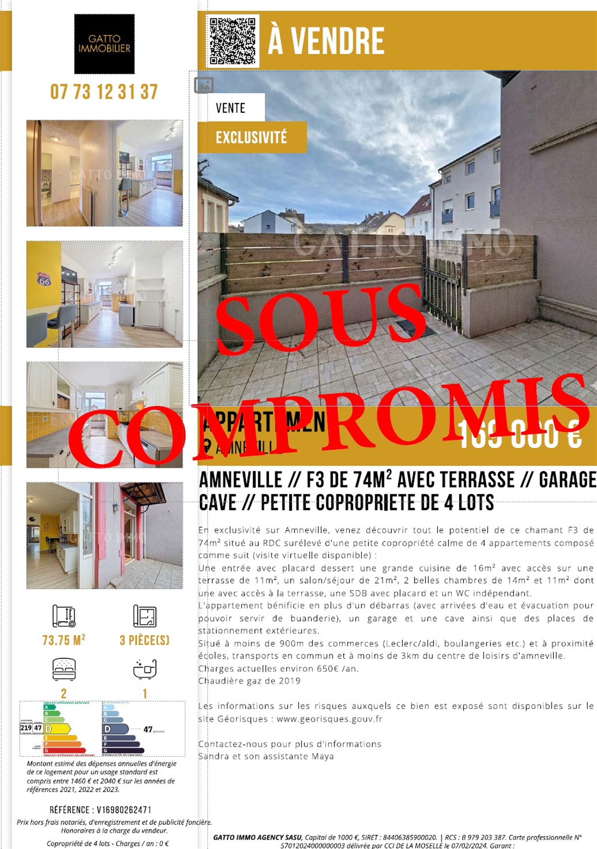 Appartement à vendre, 73m², Amnéville