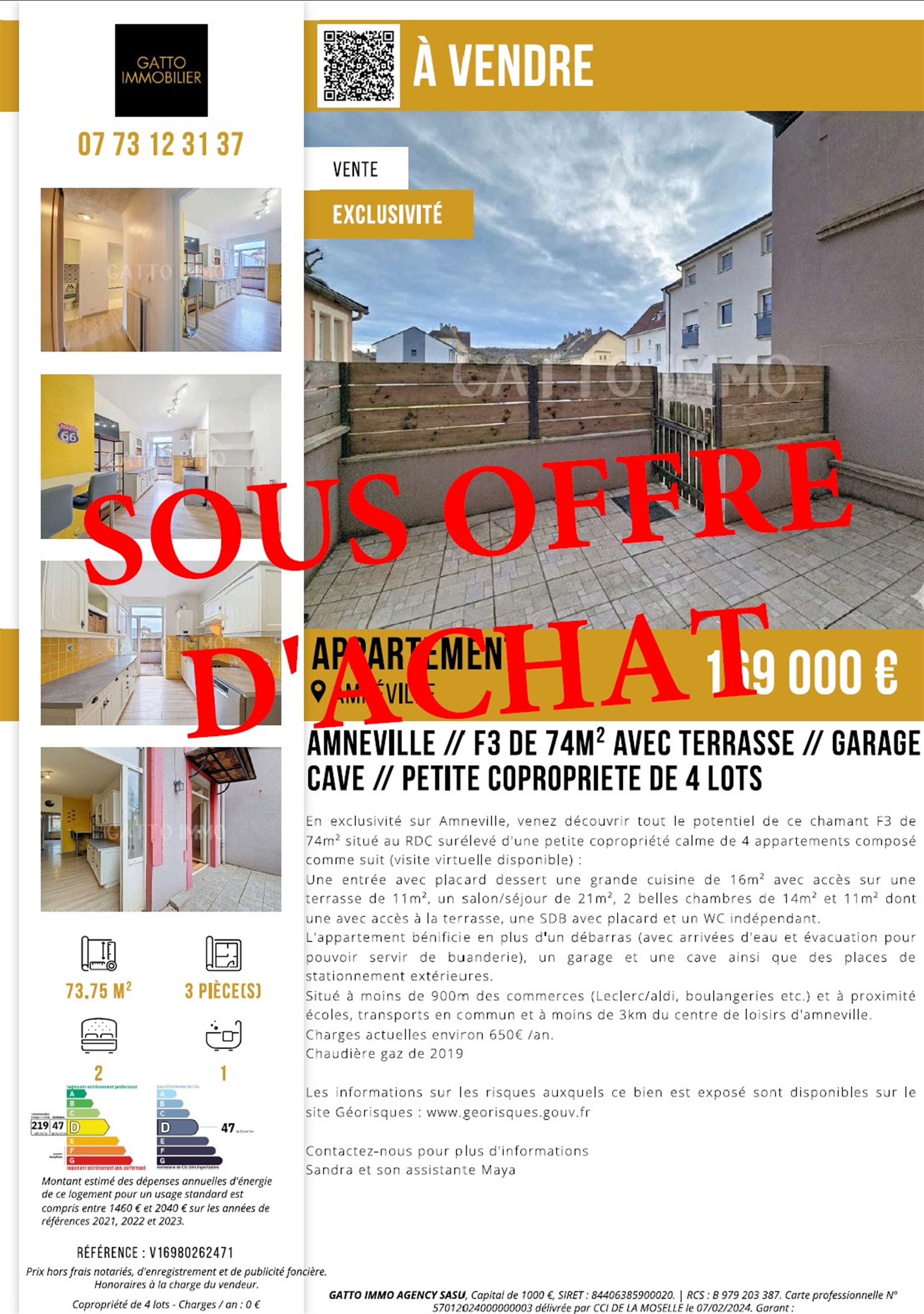 Appartement à vendre, 73m², Amnéville