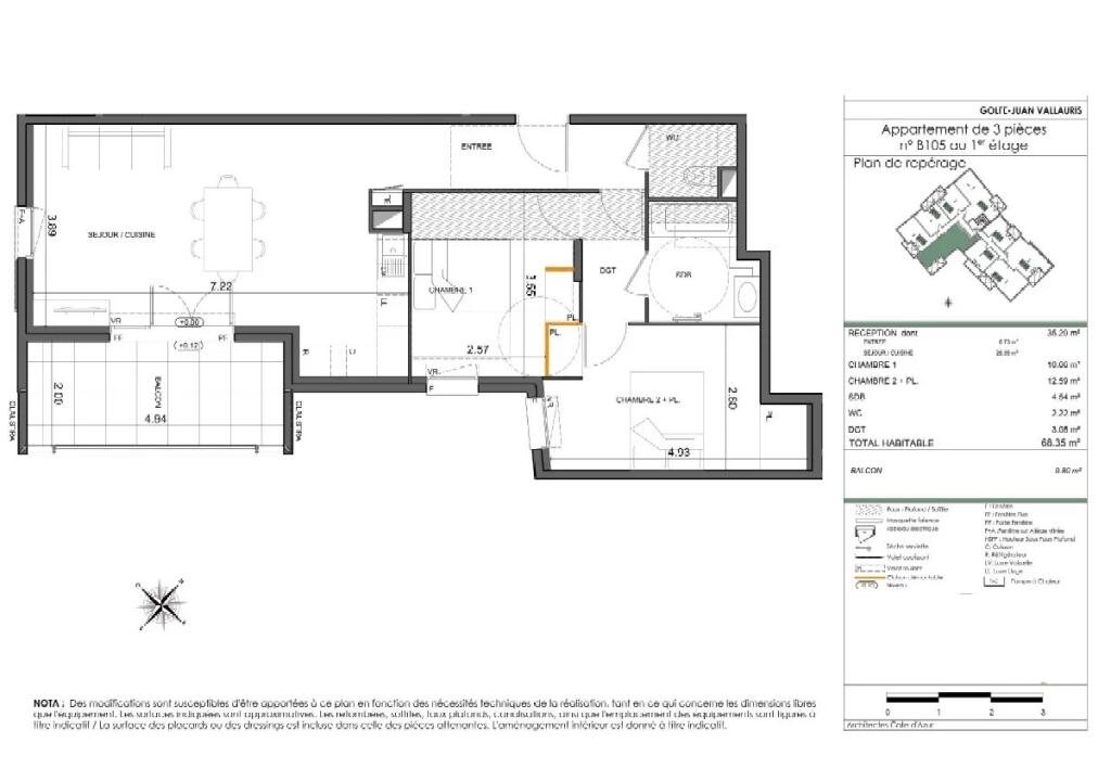 Appartement à vendre, 68m², Vallauris