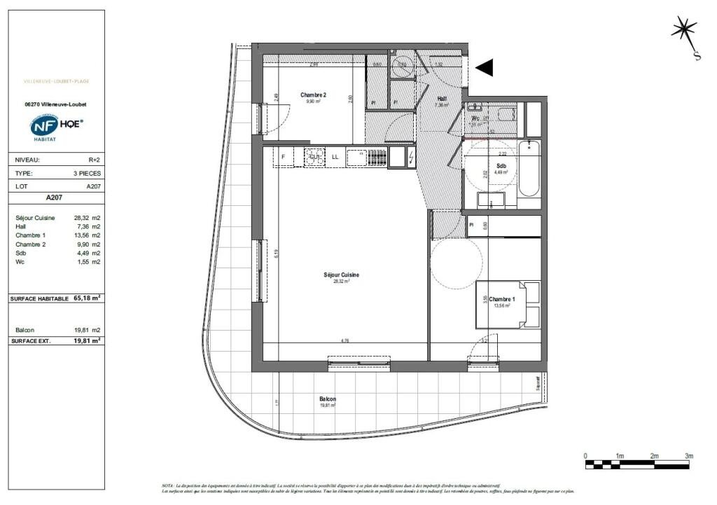 Appartement à vendre, 65m², Villeneuve-Loubet