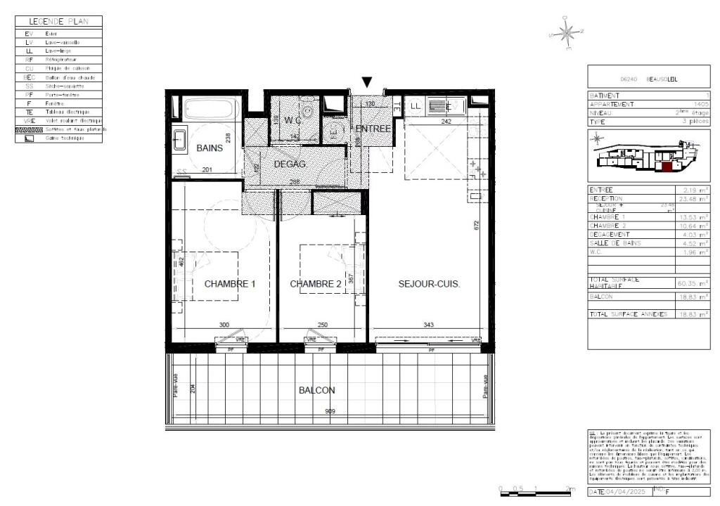 Appartement à vendre, 60m², Beausoleil