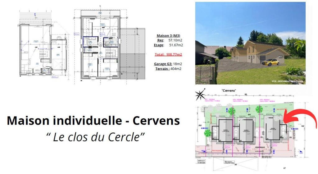 Maison à vendre, 108m², Cervens