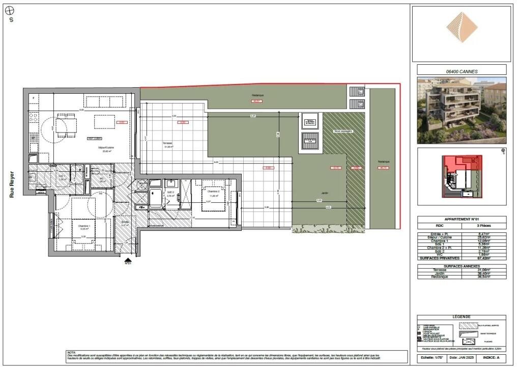 Appartement à vendre, 67m², Cannes