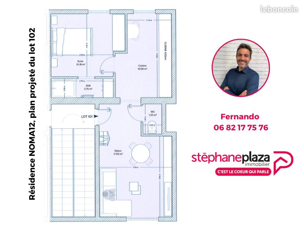 Appartement à vendre, 42m², Lons-le-Saunier
