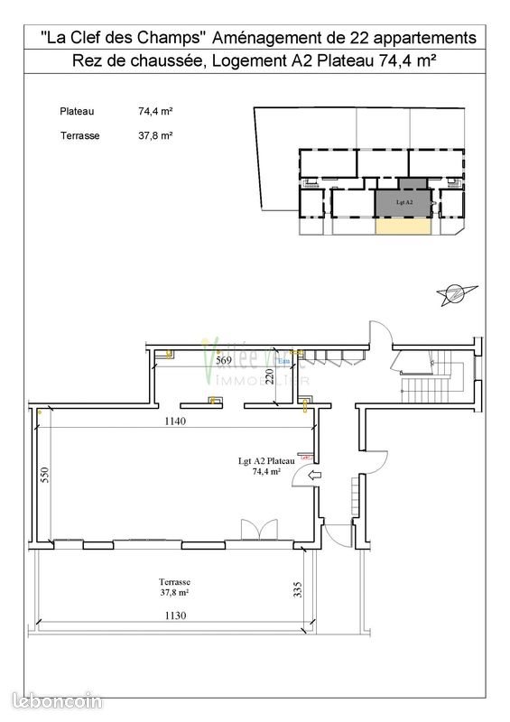 Appartement à vendre, 74m², Saint-Jeoire
