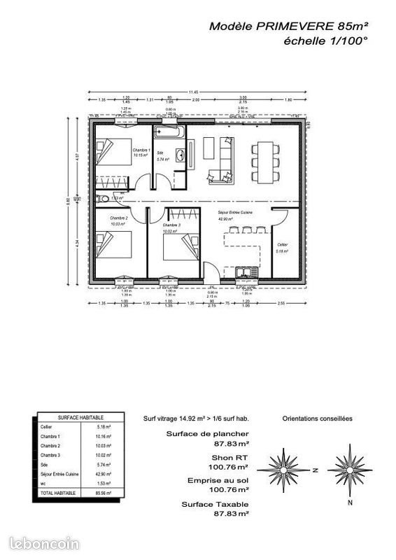 Maison à vendre, 85m², Castelnau-de-Médoc